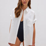 The Chiara Short Sleeve Shirt - White - Apparel