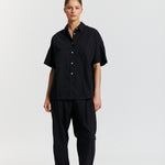The Chiara Short Sleeve Shirt - Black - Apparel