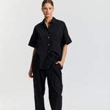 The Chiara Short Sleeve Shirt - Black - Apparel
