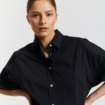 The Chiara Short Sleeve Shirt - Black - Apparel