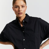 The Chiara Short Sleeve Shirt - Black - Apparel