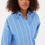 Chiara Shirt - Wide Stripe White/Ink Blue - Apparel