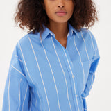 Chiara Shirt - Wide Stripe White/Ink Blue - Apparel