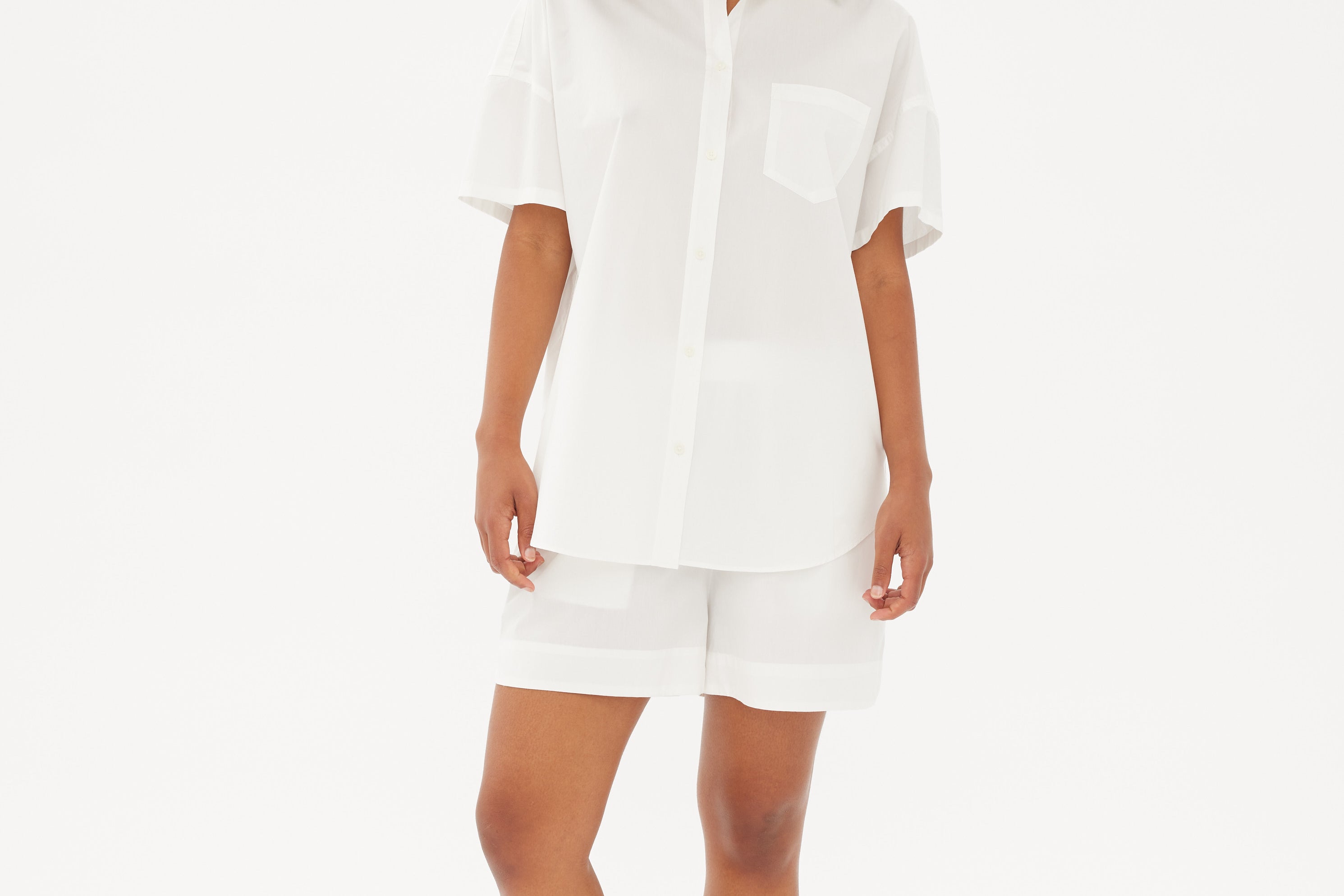 Chiara Mid Length Short - White