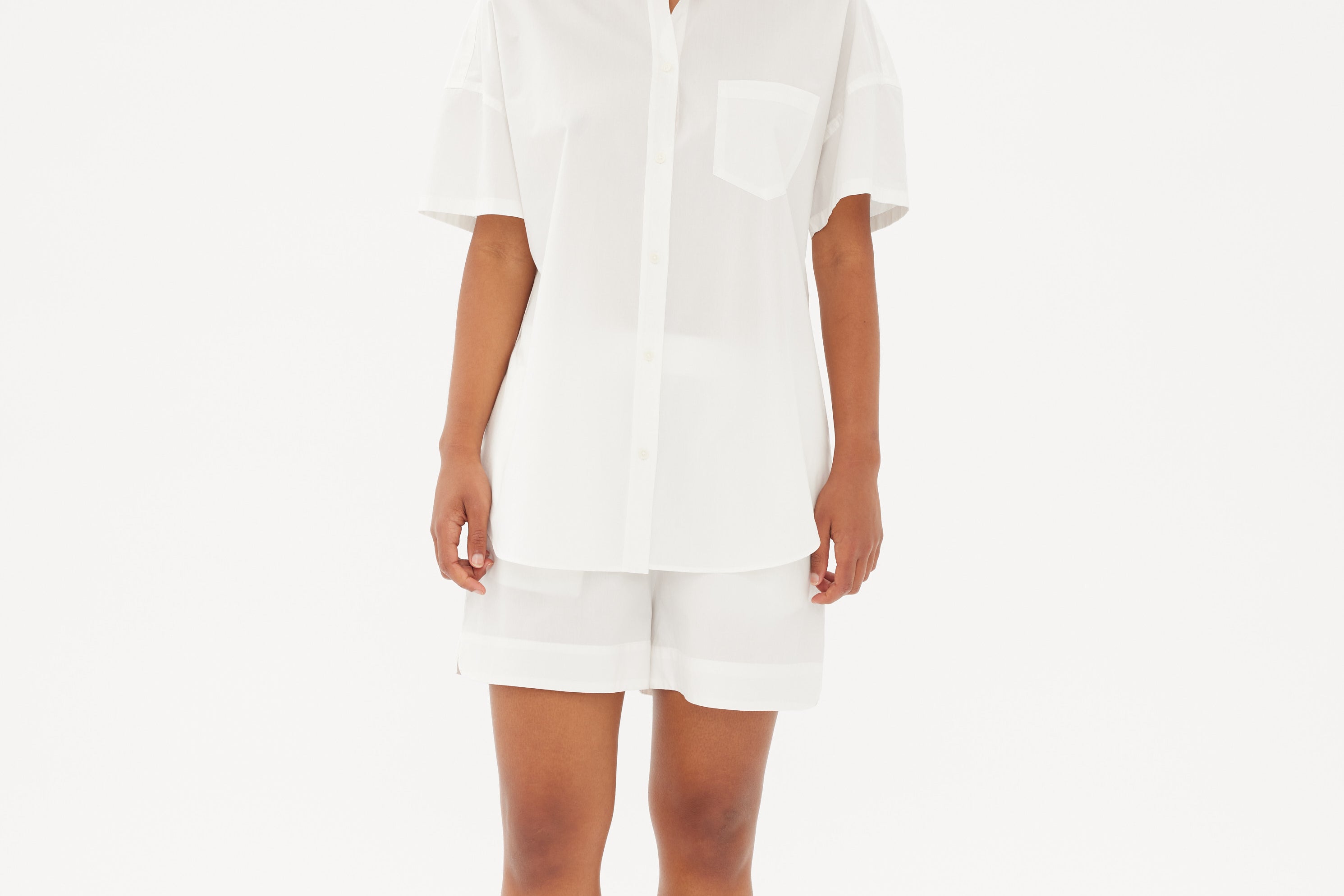 Chiara Mid Length Short - White