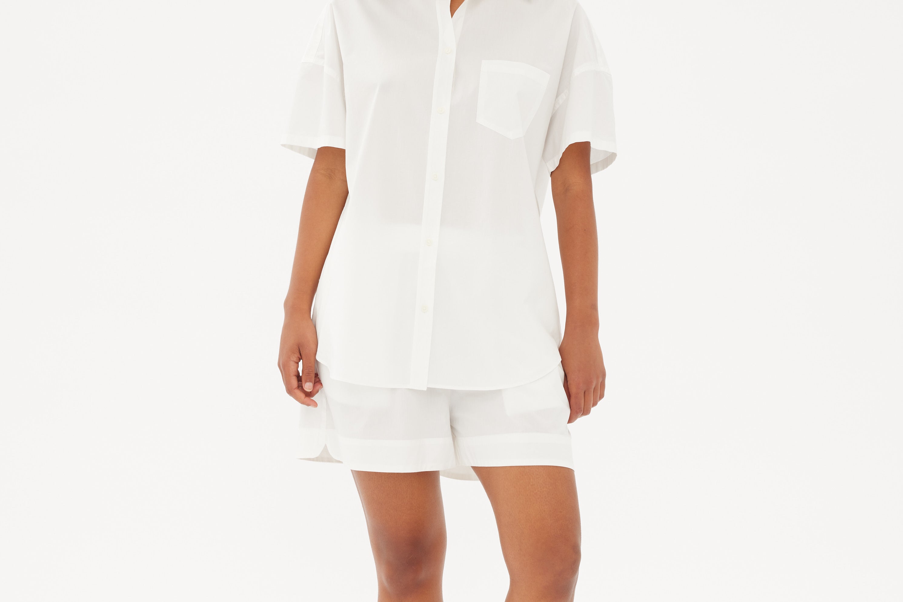 Chiara Mid Length Short - White