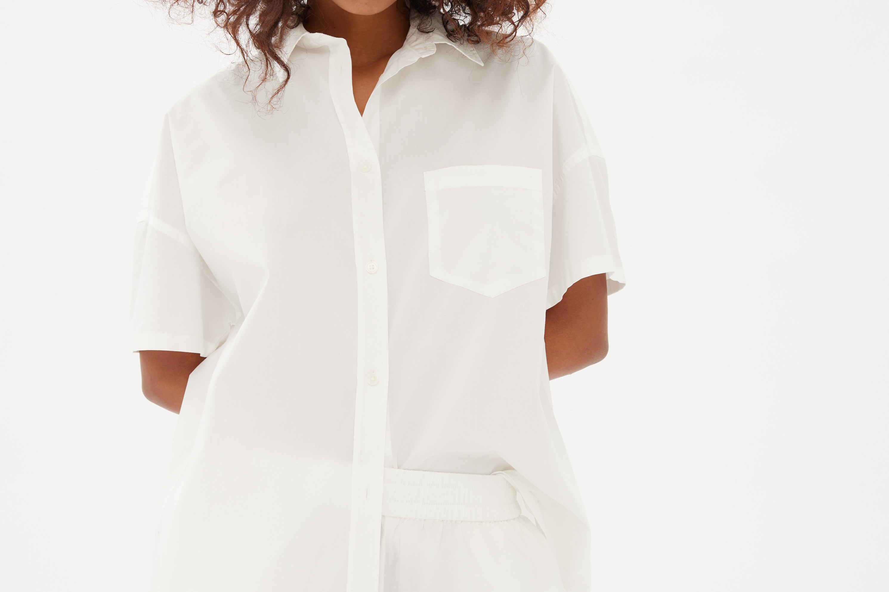 Chiara Mid Length Short - White