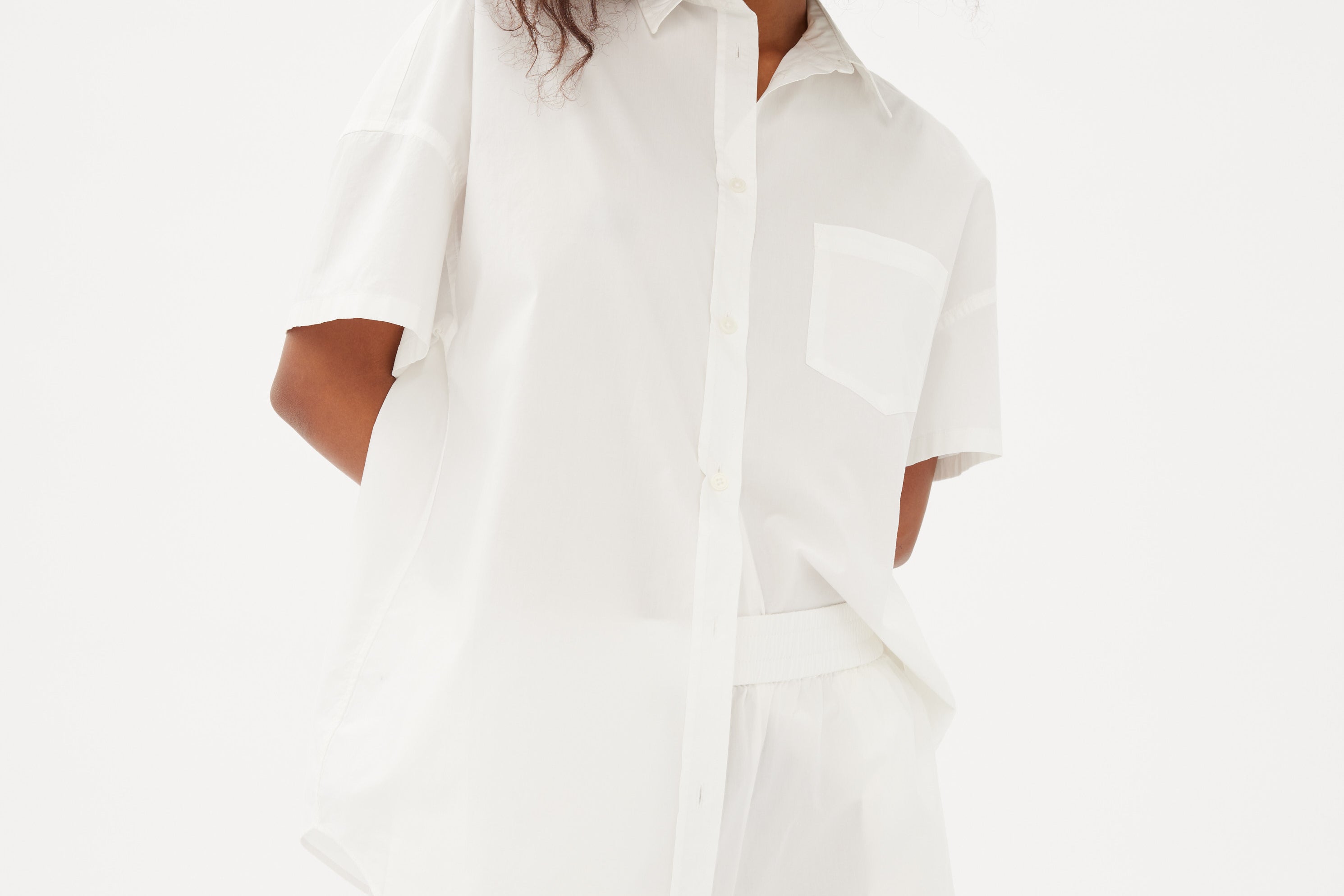 Chiara Mid Length Short - White