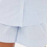Chiara Short Sleeve Shirt - Powder Blue/White - Apparel