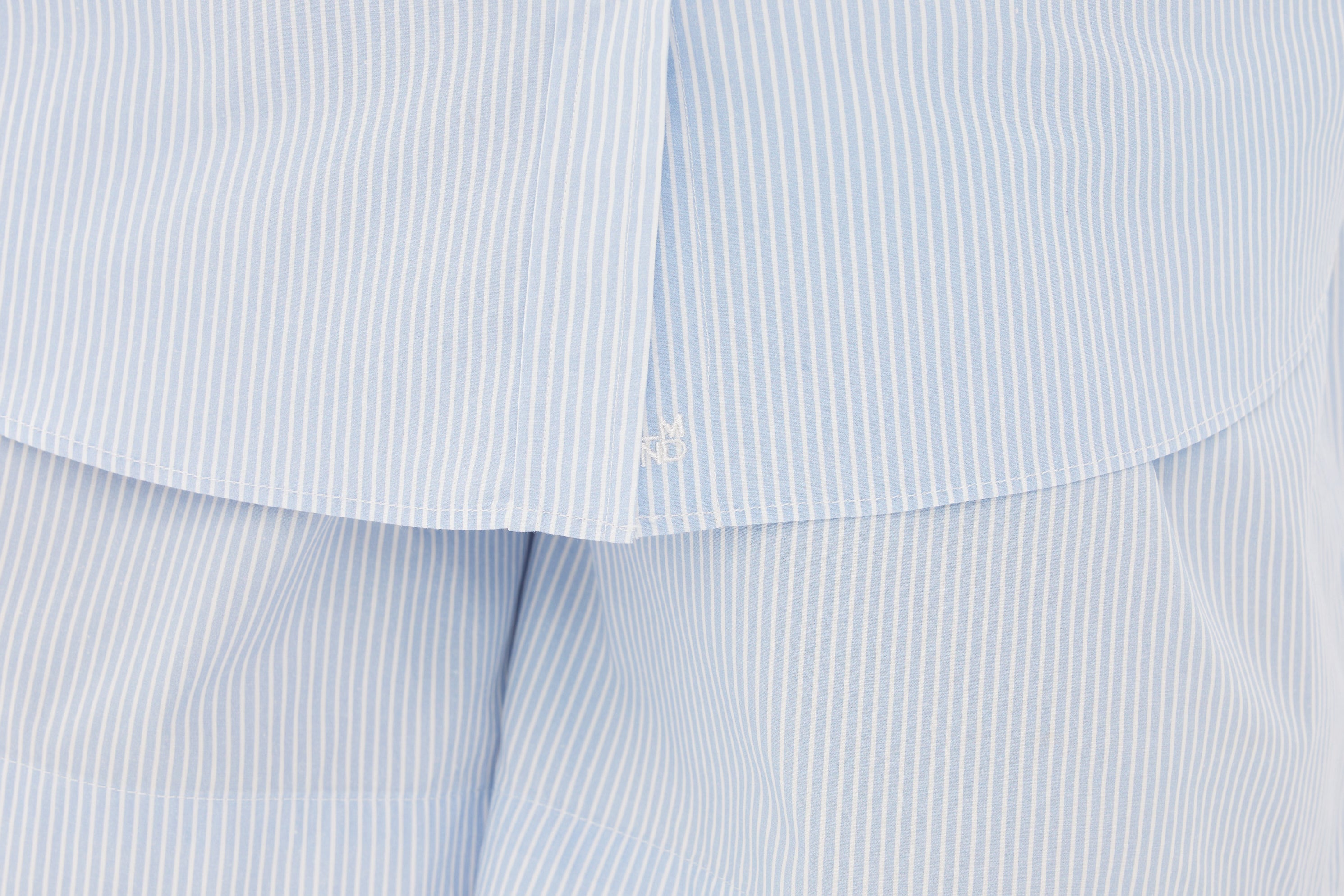 Chiara Short Sleeve Shirt - Powder Blue/White - Apparel