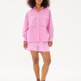 Chiara Utility Shirt - Peony - Apparel