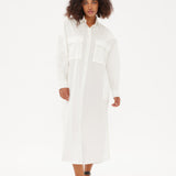 Chiara Utility Dress - White - Apparel
