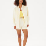 Chiara Classic Shirt - Striped Butter/White