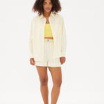 Chiara Classic Shirt - Striped Butter/White