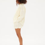 Chiara Classic Shirt - Striped Butter/White