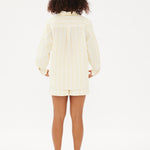 Chiara Classic Shirt - Striped Butter/White