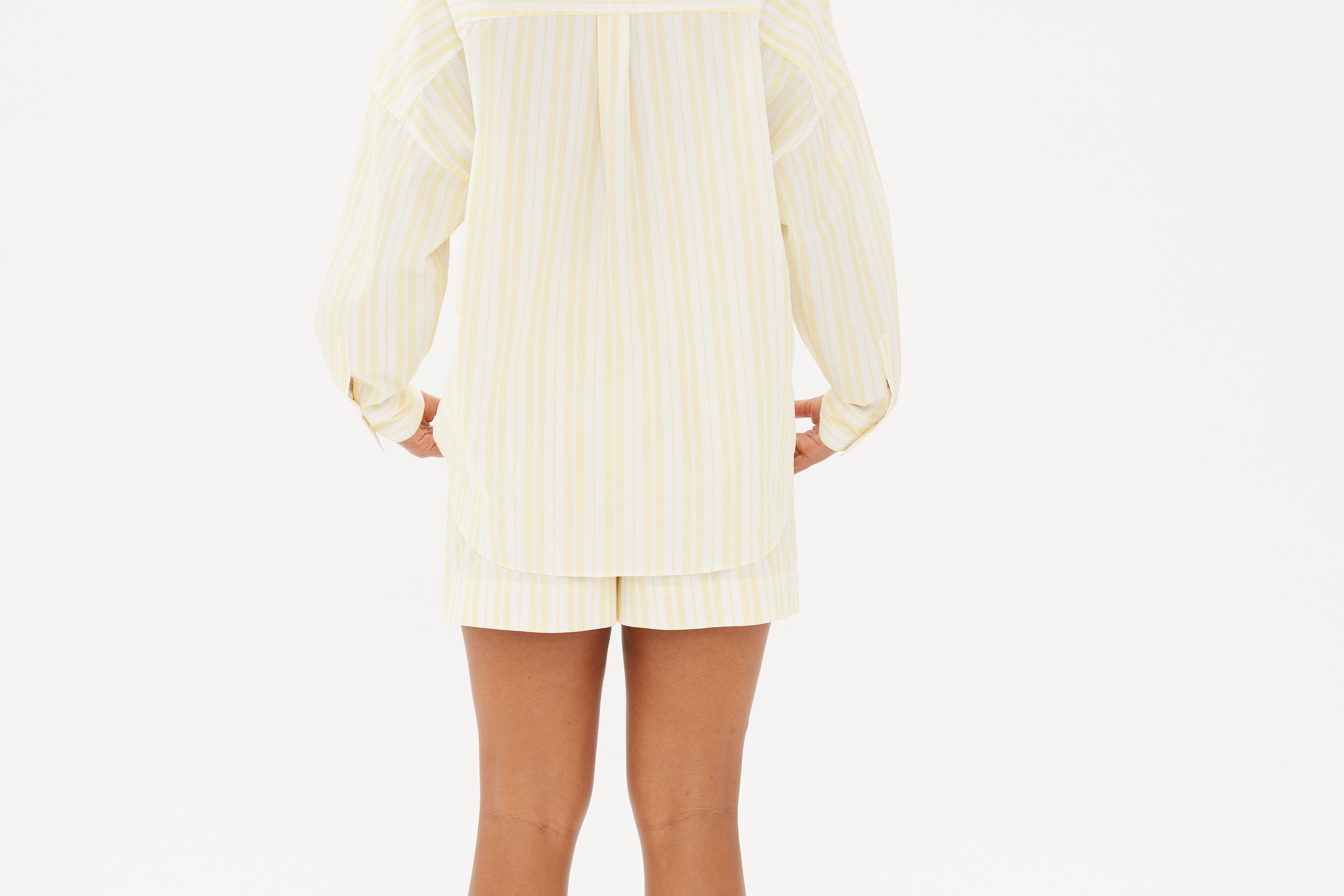 Chiara Classic Shirt - Striped Butter/White