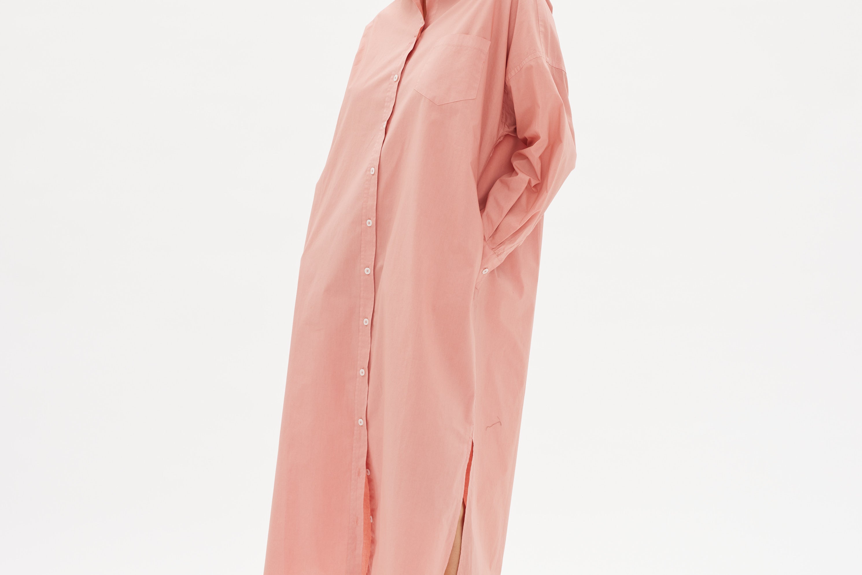 Chiara Shirt Dress Maxi - Himalayan Pink - Apparel