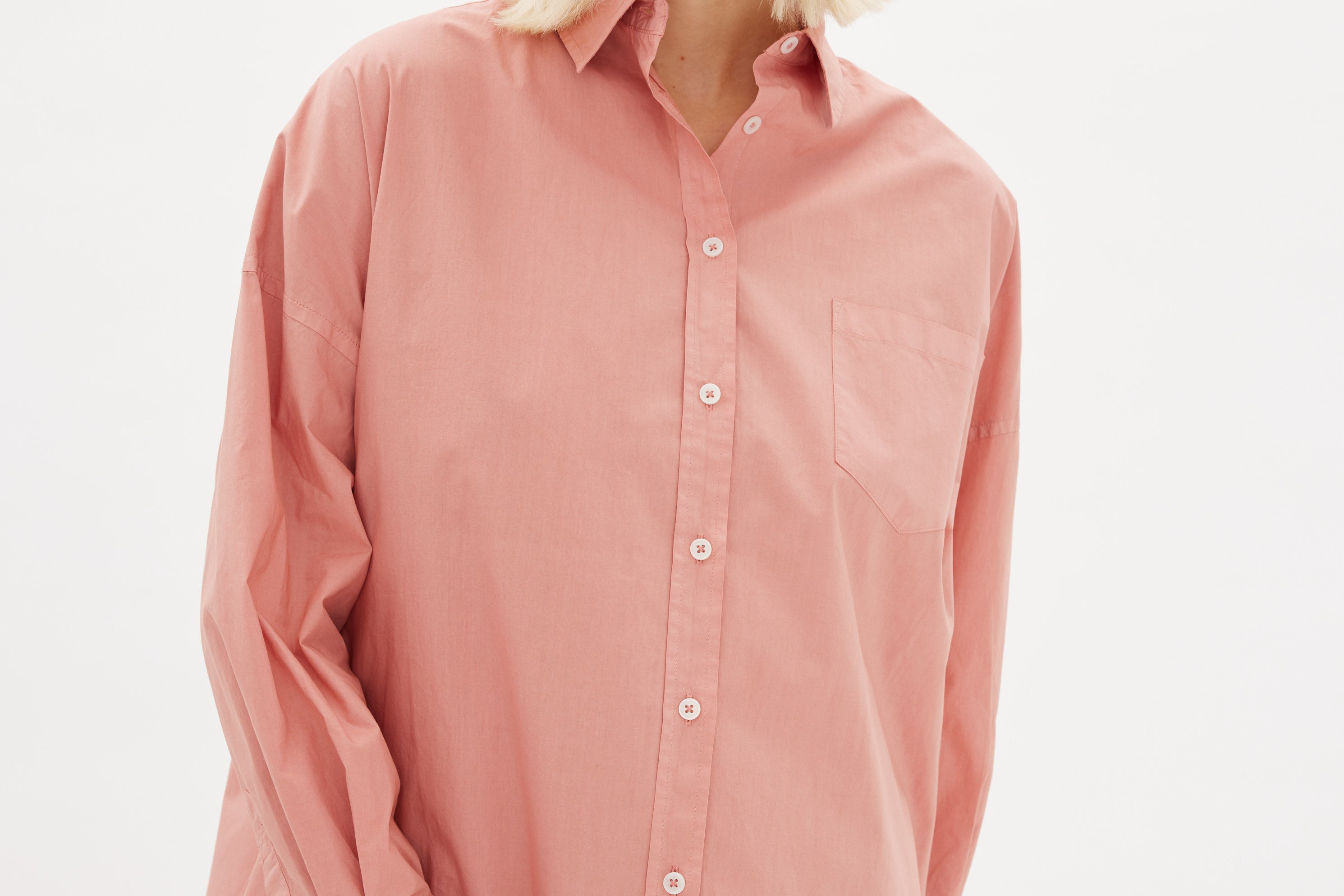 Chiara Shirt Dress Maxi - Himalayan Pink - Apparel