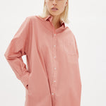 Chiara Shirt Dress Maxi - Himalayan Pink - Apparel