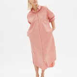 Chiara Shirt Dress Maxi - Himalayan Pink - Apparel