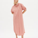 Chiara Shirt Dress Maxi - Himalayan Pink - Apparel