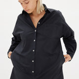 Chiara Shirt Dress Maxi - Black - Apparel