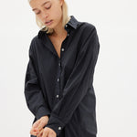 Chiara Shirt Dress Maxi - Black - Apparel