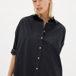 Chiara Shirt Dress Maxi - Black - Apparel