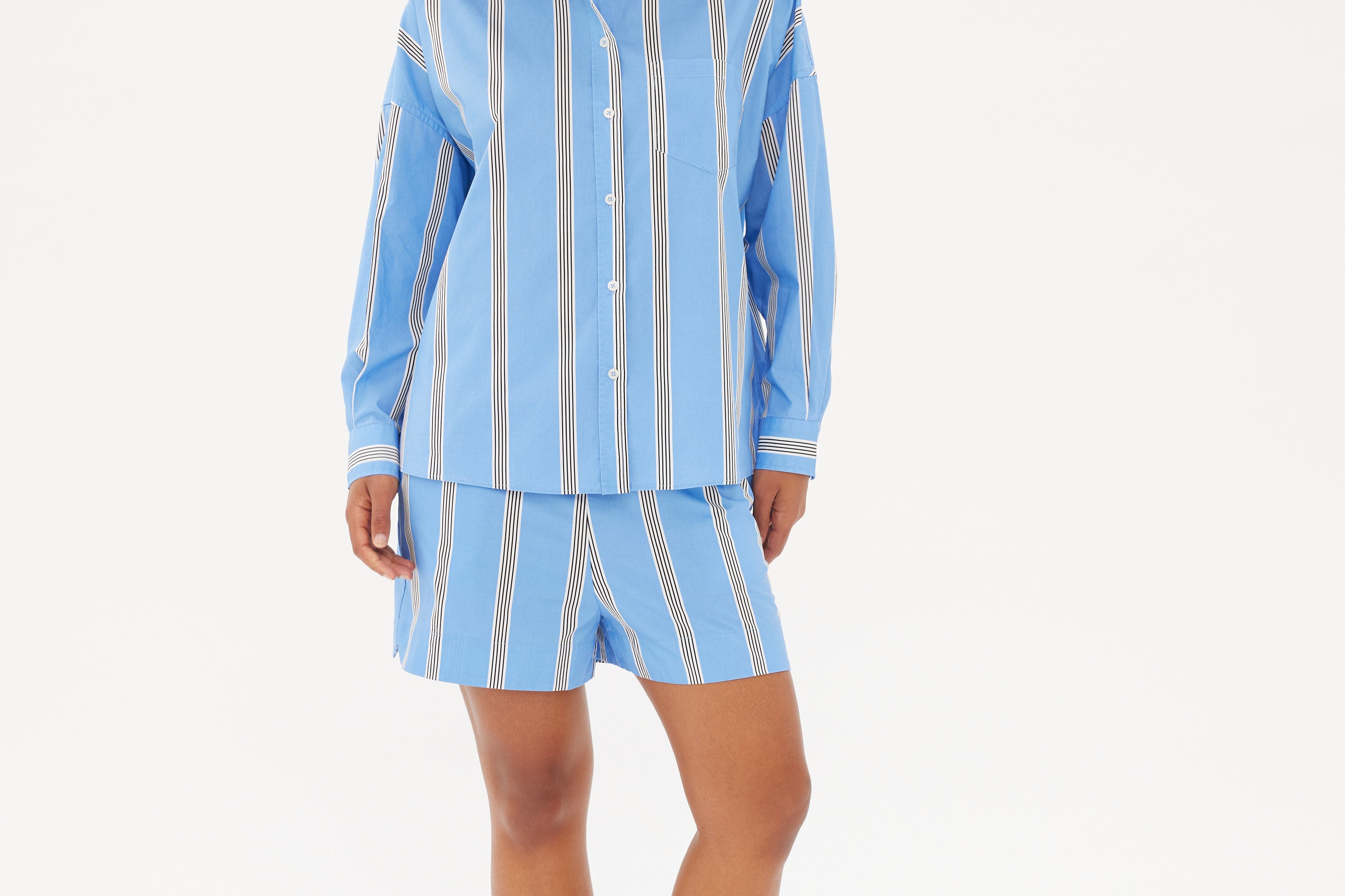 Chiara Shirt Classic - Stripe - Ink Blue/White/Black - Apparel