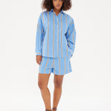 Chiara Shirt Classic - Stripe - Ink Blue/White/Black - Apparel