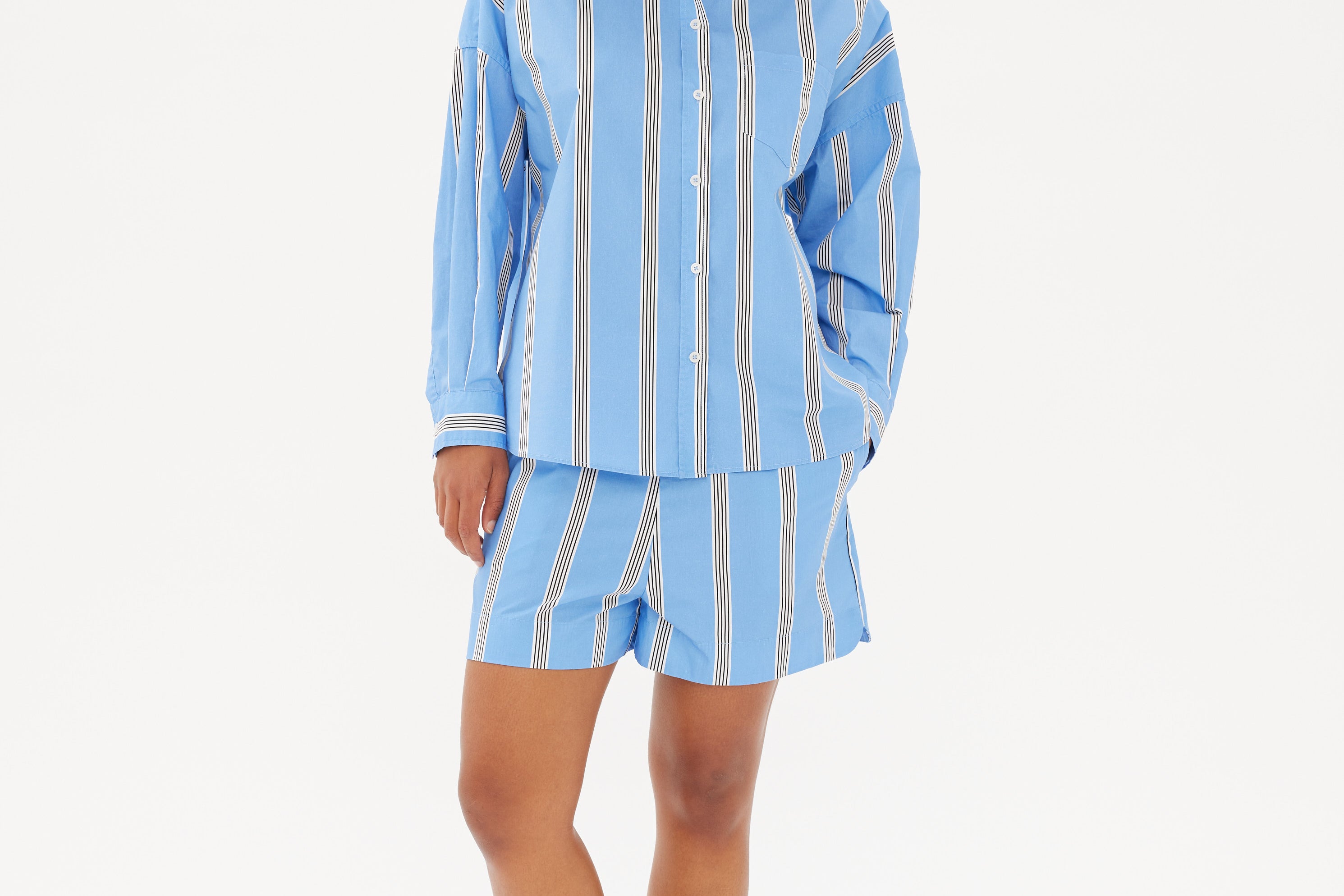 Chiara Shirt Classic - Stripe - Ink Blue/White/Black - Apparel