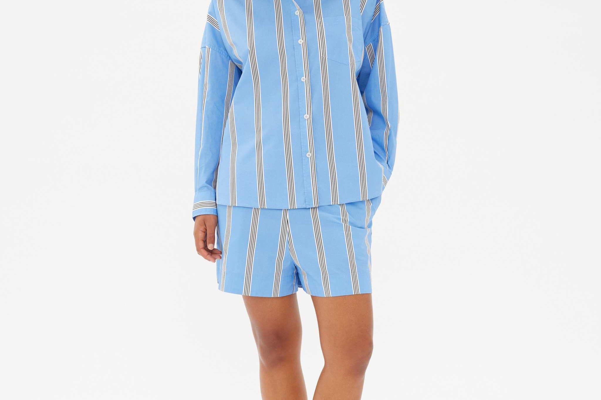 Chiara Shorts Classic - Stripe - Ink Blue/White/Black - Apparel