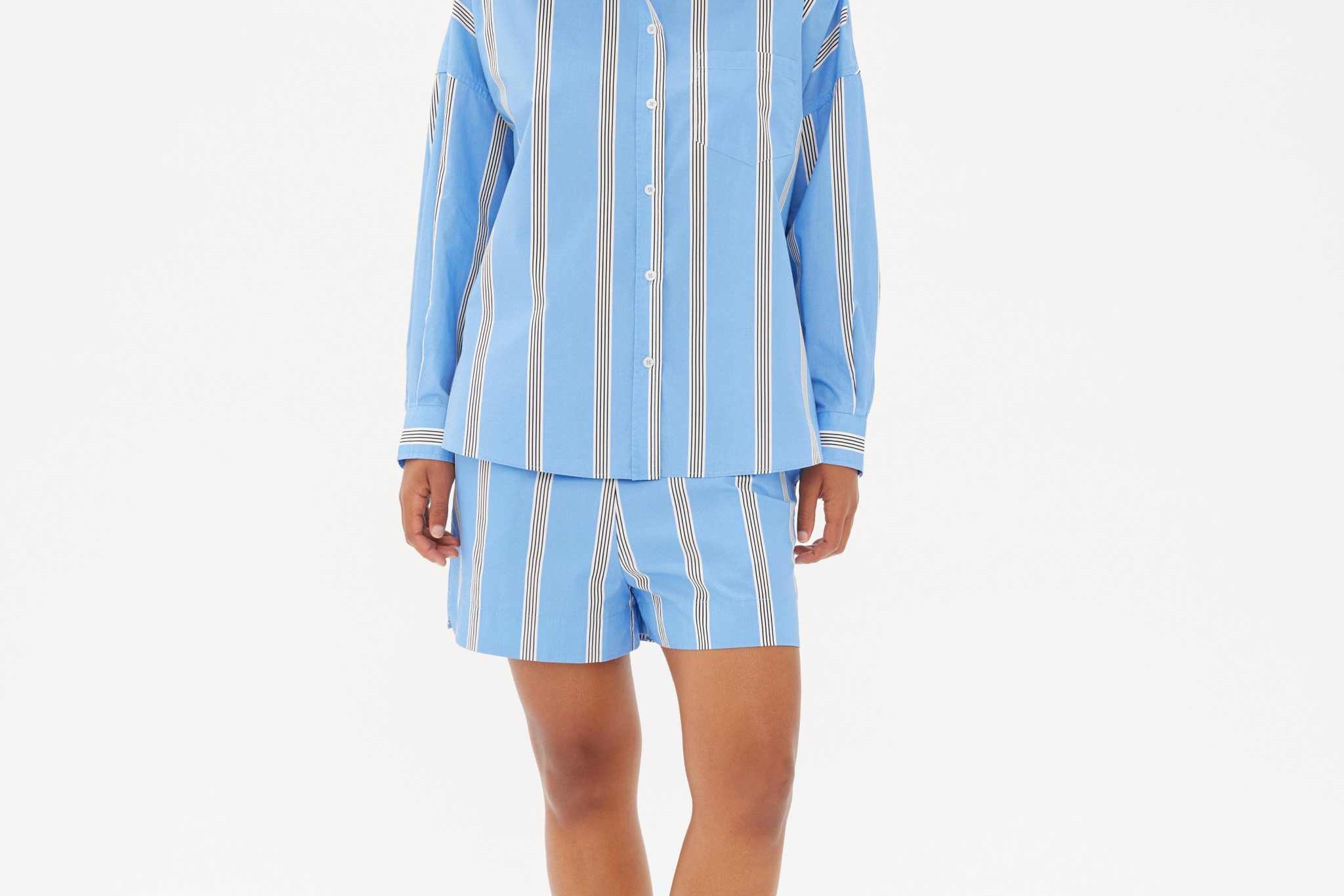 Chiara Shorts Classic - Stripe - Ink Blue/White/Black - Apparel