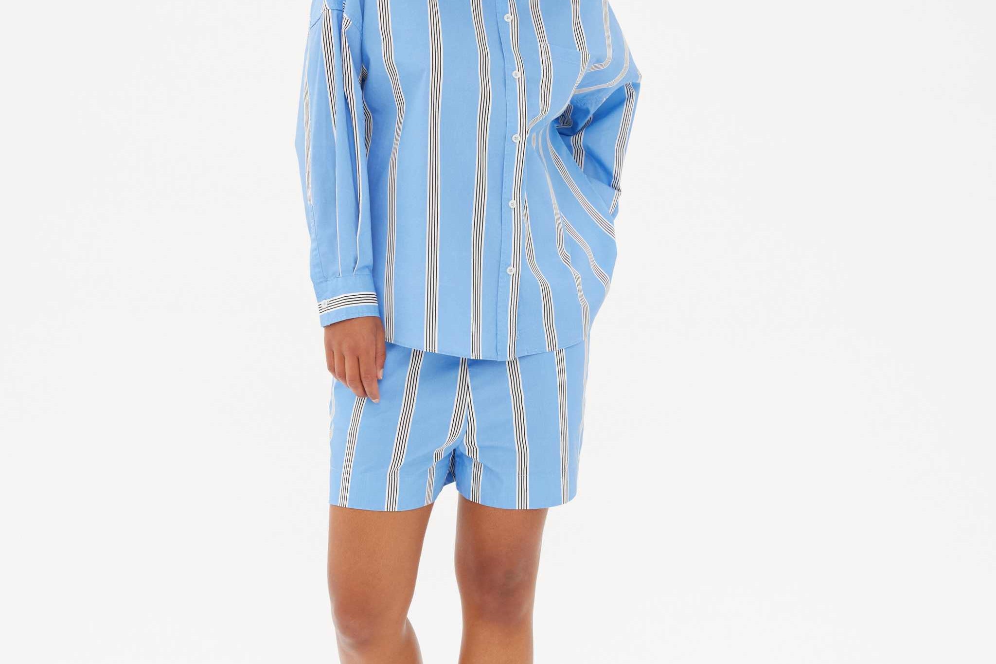 Chiara Shorts Classic - Stripe - Ink Blue/White/Black - Apparel