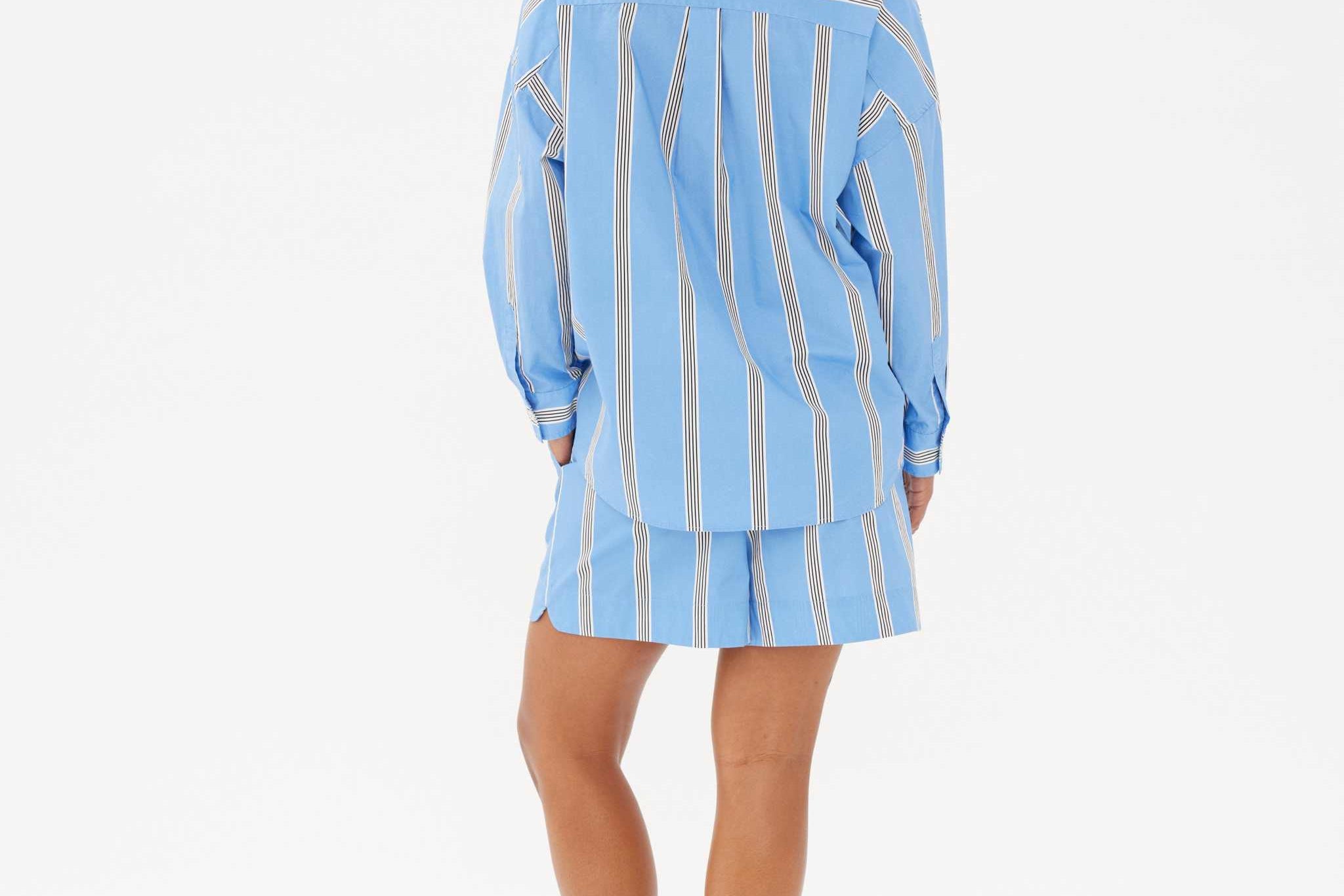 Chiara Shorts Classic - Stripe - Ink Blue/White/Black - Apparel