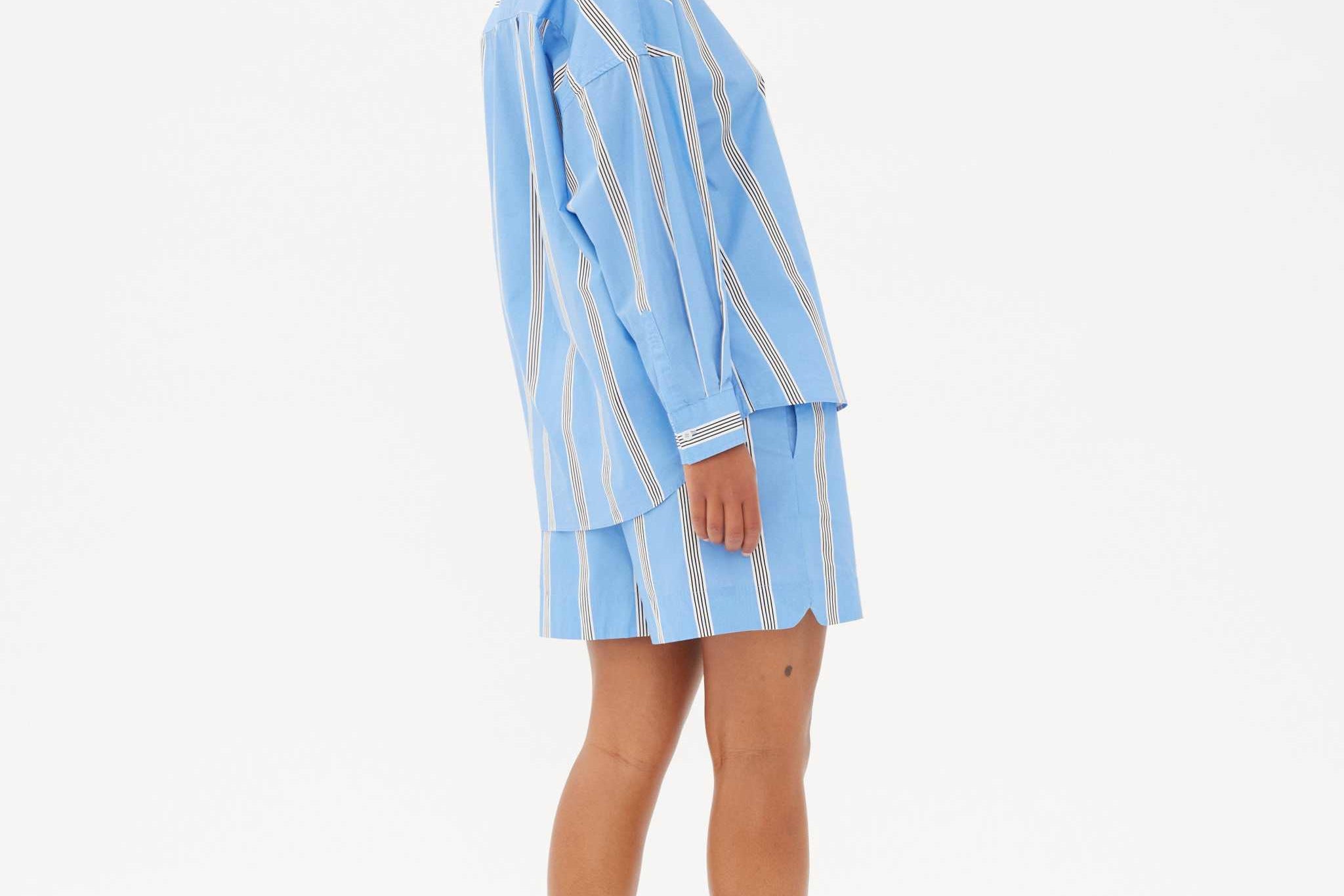 Chiara Shorts Classic - Stripe - Ink Blue/White/Black - Apparel