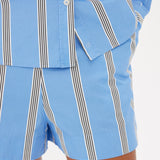 Chiara Shirt Classic - Stripe - Ink Blue/White/Black - Apparel