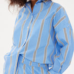 Chiara Shirt Classic - Stripe - Ink Blue/White/Black - Apparel