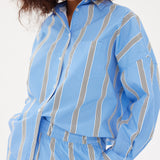 Chiara Shirt Classic - Stripe - Ink Blue/White/Black - Apparel