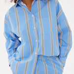 Chiara Shirt Classic - Stripe - Ink Blue/White/Black - Apparel