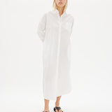 Chiara Shirt Dress Maxi - White - Apparel
