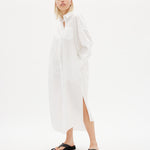 Chiara Shirt Dress Maxi - White - Apparel