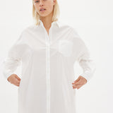 Chiara Shirt Dress Maxi - White - Apparel