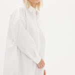 Chiara Shirt Dress Maxi - White - Apparel