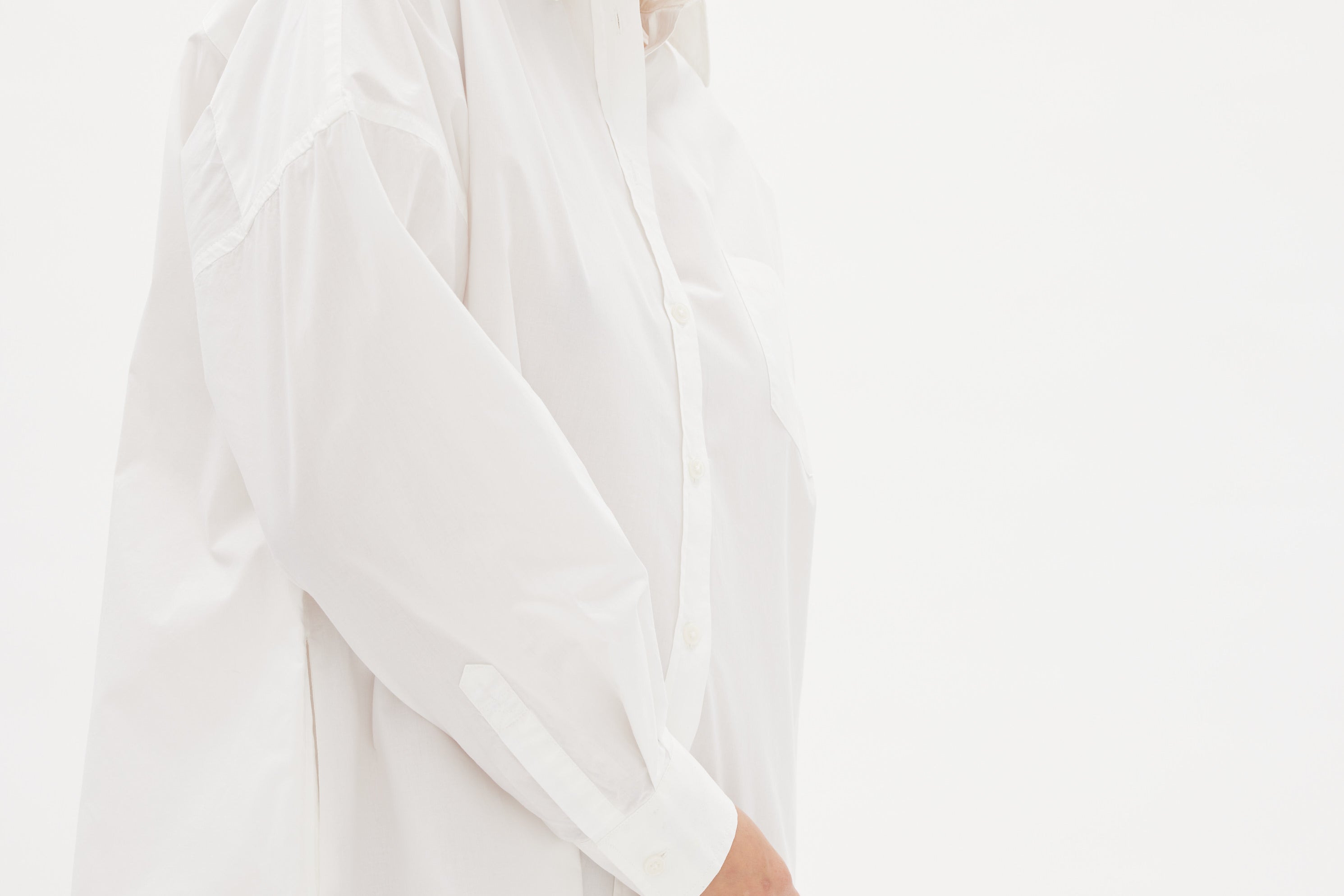 Chiara Shirt Dress Maxi - White - Apparel