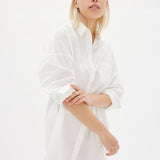Chiara Shirt Dress Maxi - White - Apparel