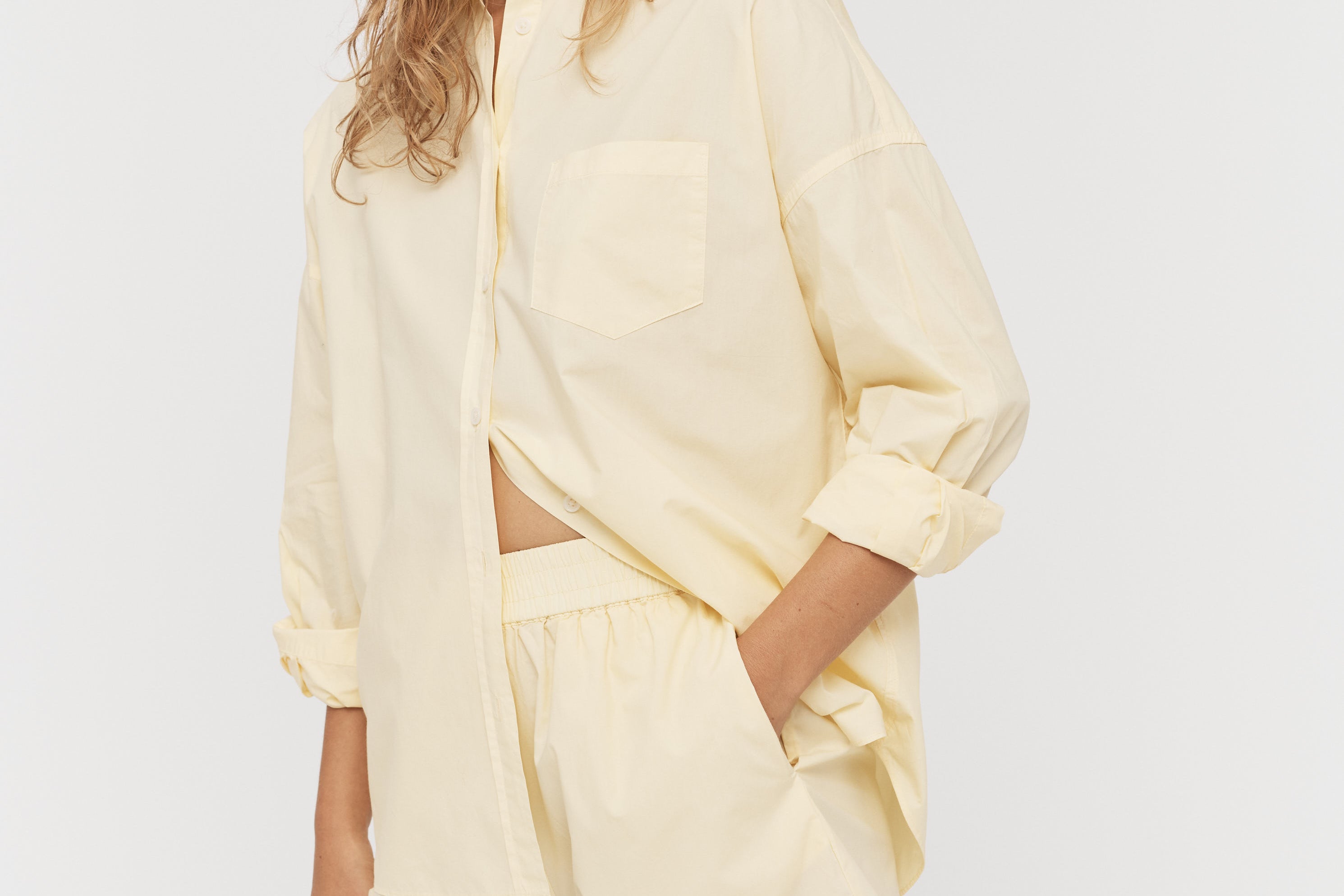 Chiara Shirt Classic - Soft Yellow - Apparel