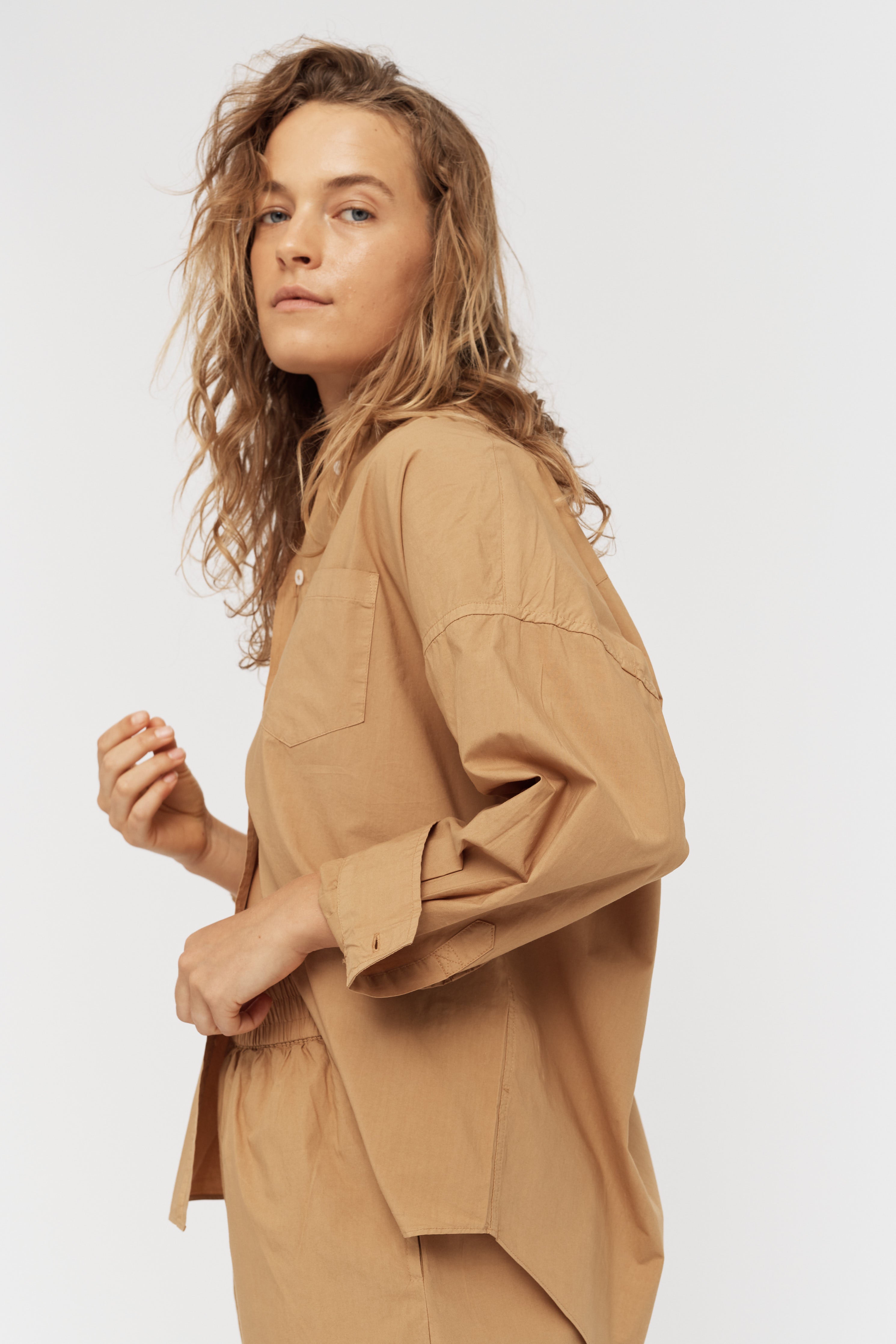 The Chiara Shirt - Toffee - LMND Worldwide Shipping