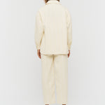 Amaya Denim Shacket - Soft Yellow/White - Apparel
